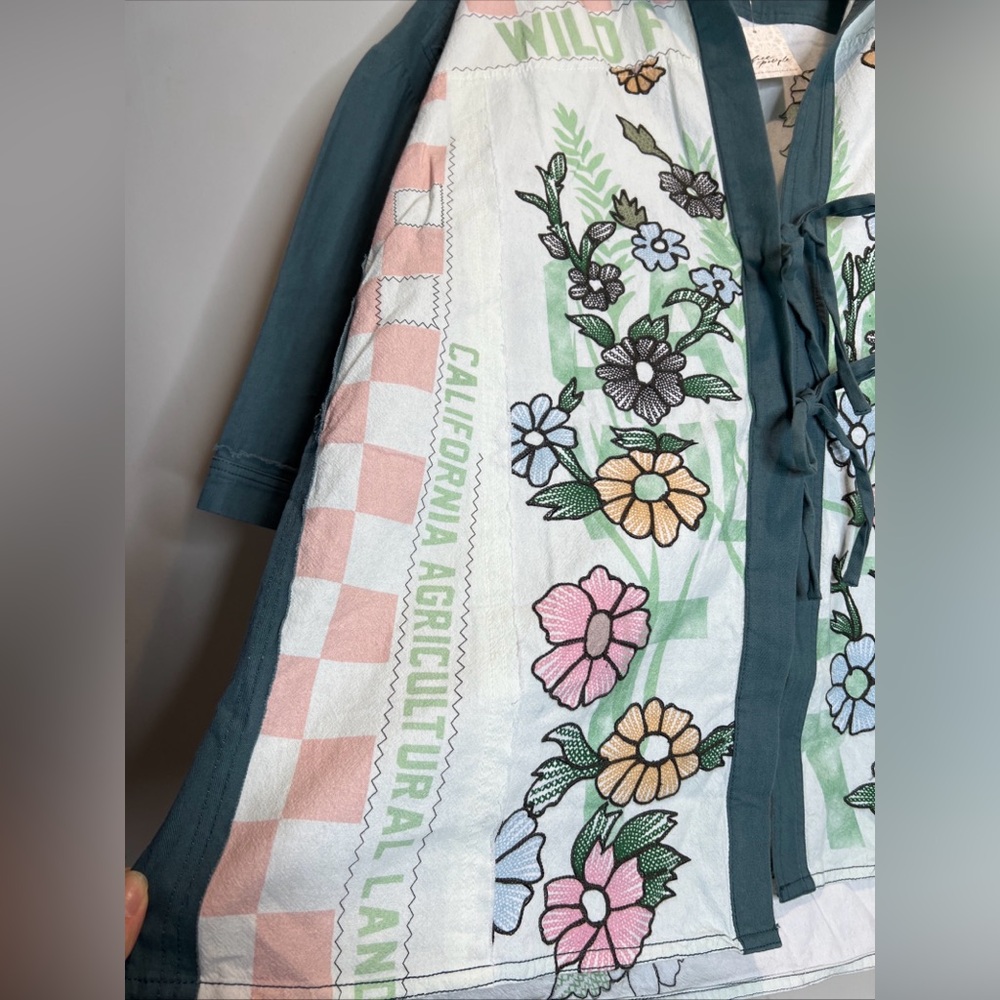 We The Free People Pressed In Flowers Whimsical Utility Kimono Jacket XL - Picture 6 of 11